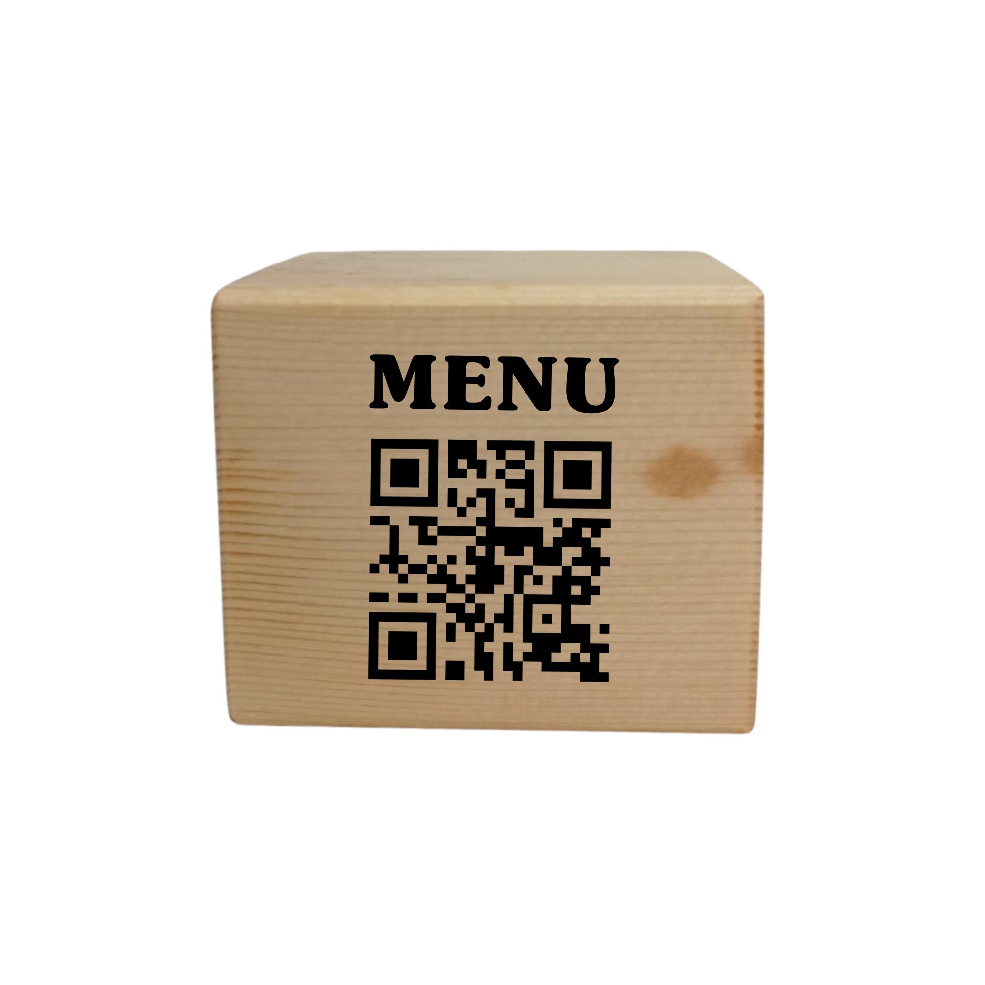 Ξύλινο Ορθογώνιo Stand με QR code